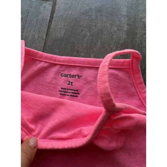 Set of 3 Lot Toddler Baby Girl Sleeveless Tank Top Cotton Casual Ruffle 24m 2T - Picture 7 of 9